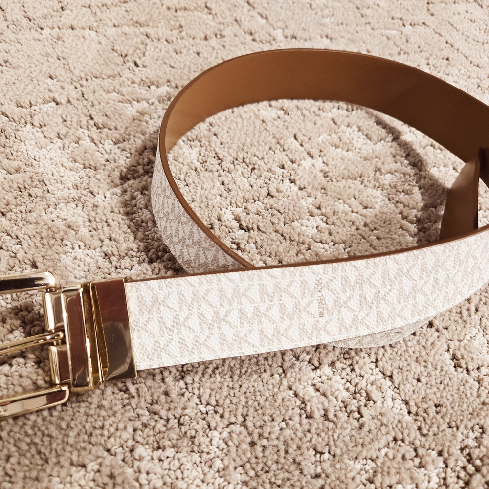 Michael Kors White and Gold Belt
